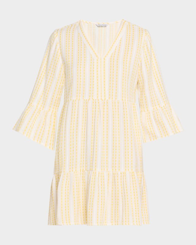 Cotton Dobby Tiered Dress